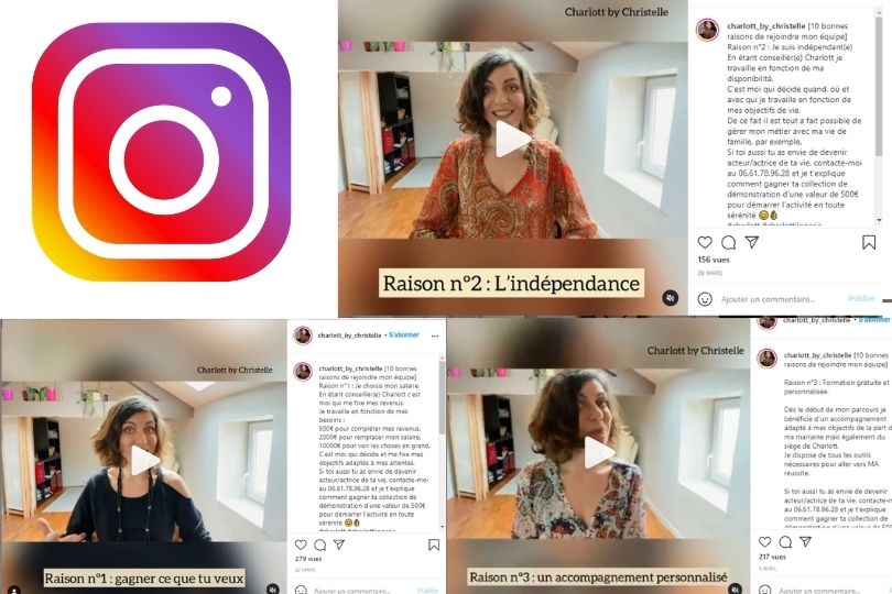 Christelle VDI Charlott' recrute sur Instagram