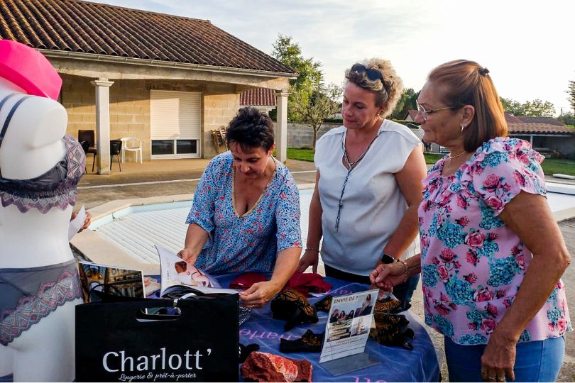 Christelle lors d'un shopping privé Charlott'